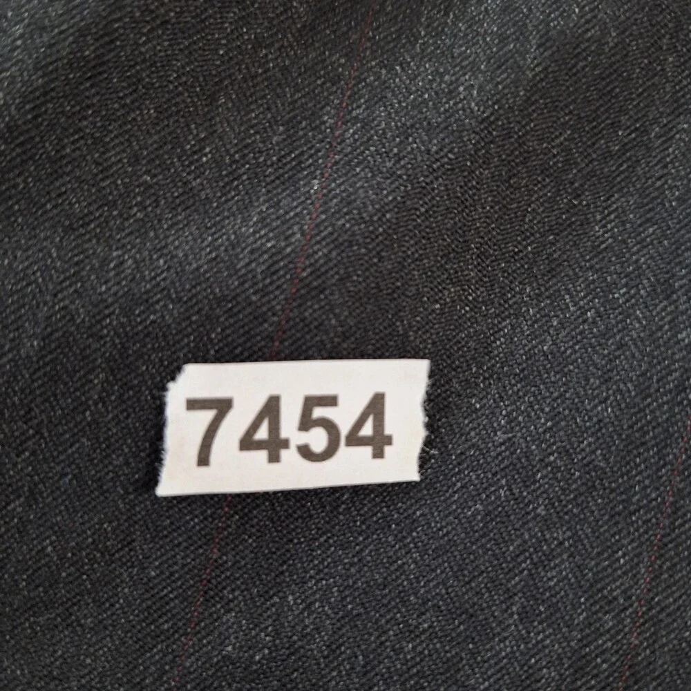 Jones New York Blazer Mens 44 Long Gray 100% Wool Ventless Pinstripe Suit Jacket